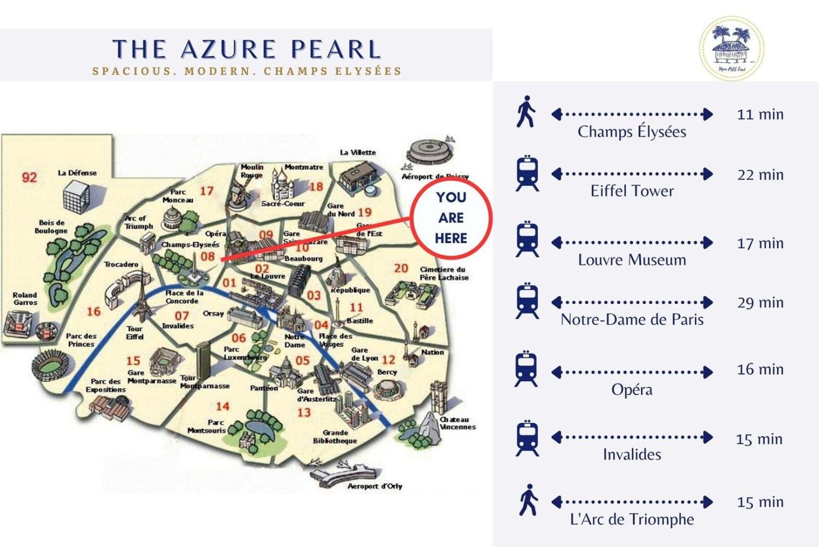 The Azure Pearl - Spacious&modern - By Mon Petit Faré Appartamento Parigi
